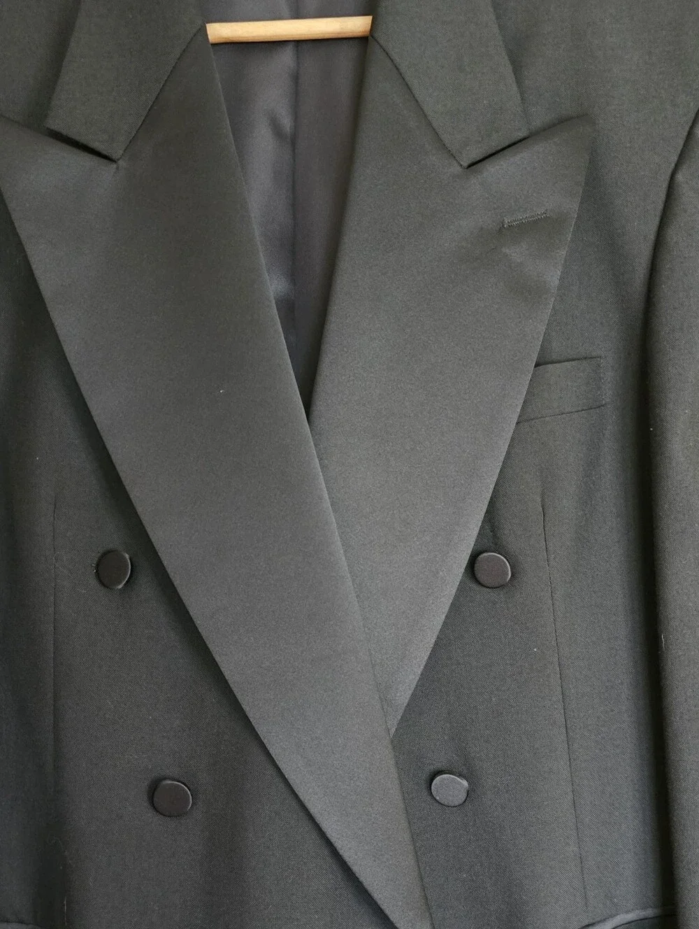 Vintage Umberto Double Breasted Peak Lapel Tuxedo Dinner Jacket 42R Blazer Coat